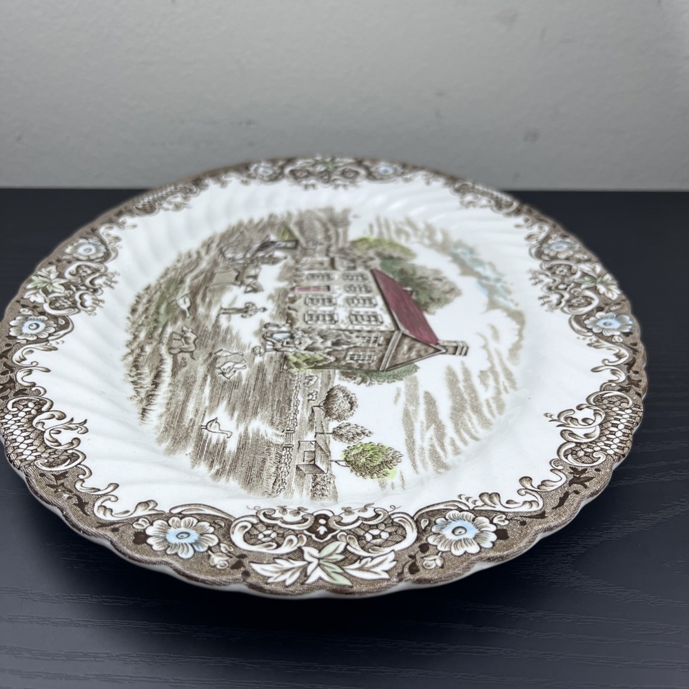 Johnson Brothers Heritage Hall Brown Penn Fieldstone 12" Oval Serving Platter - Picture 5 of 8